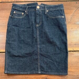 90s Y2K Marc by Marc Jacobs Womens 6 Blue Denim Mini Skirt Bow Classic Pockets